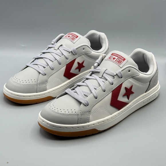 Converse Men's 11 Sneakers Grey Red Leather Pro Blaze Classic Streetwear A12719C - Picture 2 of 15